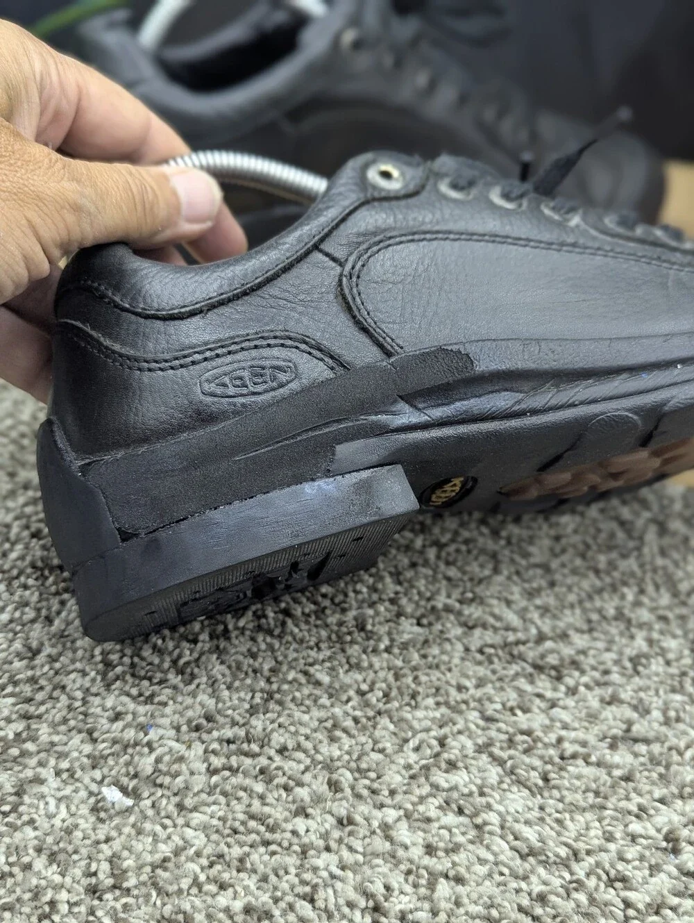 Keen Brigg II Women's Size 10 Black Leather Walking Hiking Casual Shoes